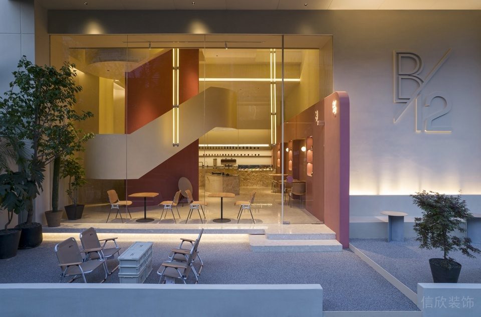 深圳羅湖新2000廣場極簡風(fēng)格甜品咖啡館裝修案例戶外休閑用餐區(qū)