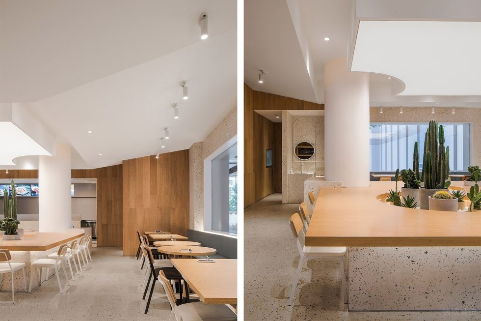 深圳南山香年廣場簡約風(fēng)格自選快餐店裝修案例淺木色家具組合 深圳南山香年廣場簡約風(fēng)格自選快餐店裝修案例淺木色家具組合