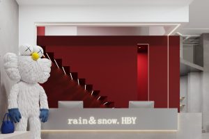 深圳市龍崗區(qū)坂田hby買手店裝修設計前臺2