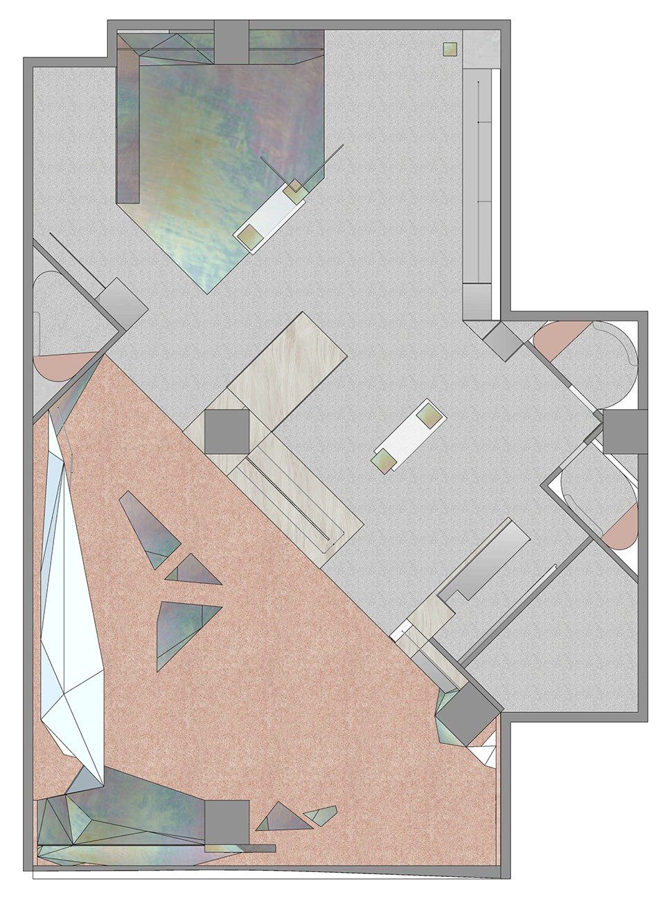 深圳市龍崗區(qū)龍崗中心城x Select 服裝店買手店裝修設(shè)計(jì)平面圖