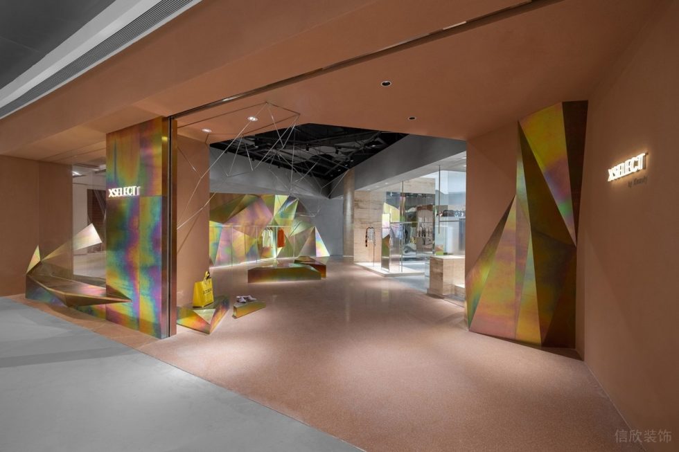 深圳市龍崗區(qū)龍崗中心城x Select 服裝店買手店裝修設(shè)計(jì)門廳
