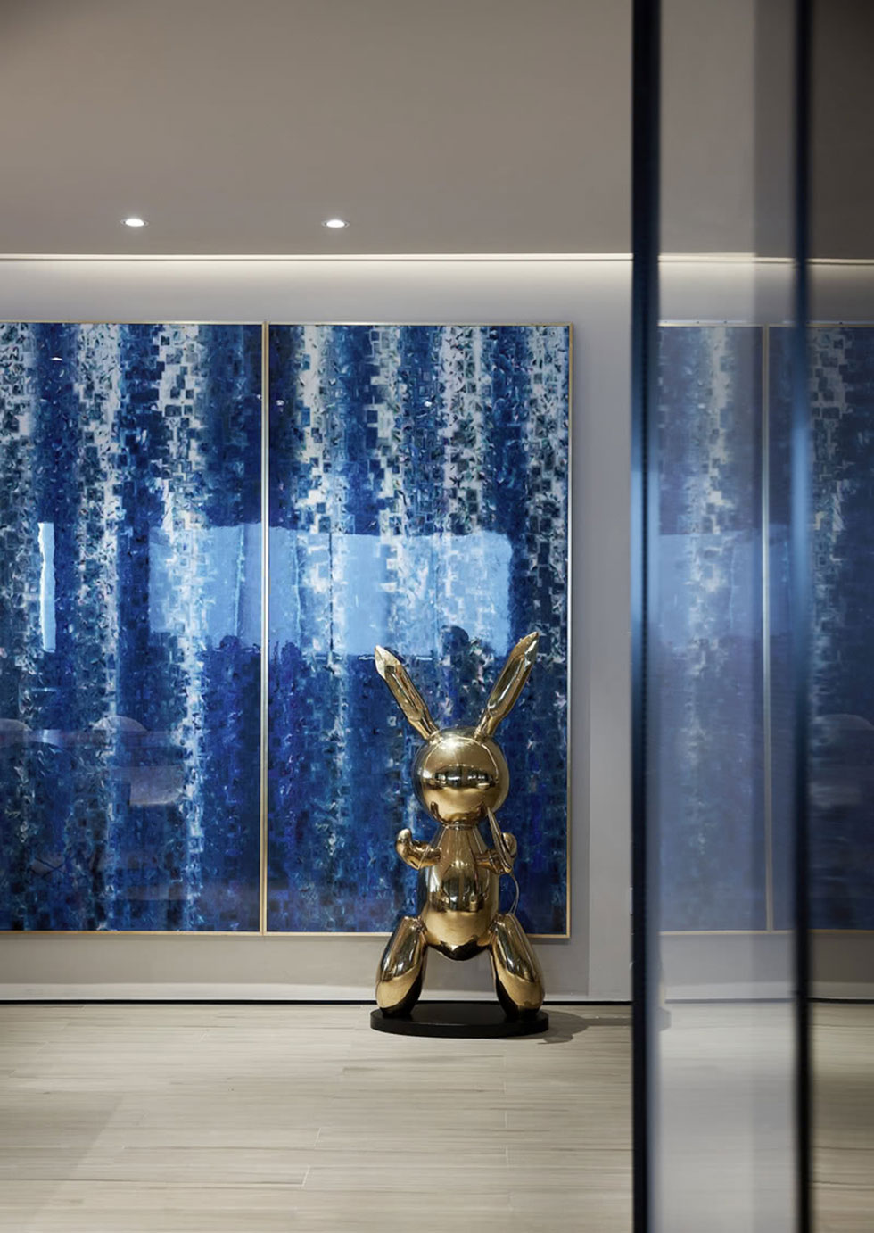 集浩大廈辦公室墻面藍(lán)色藝術(shù)畫