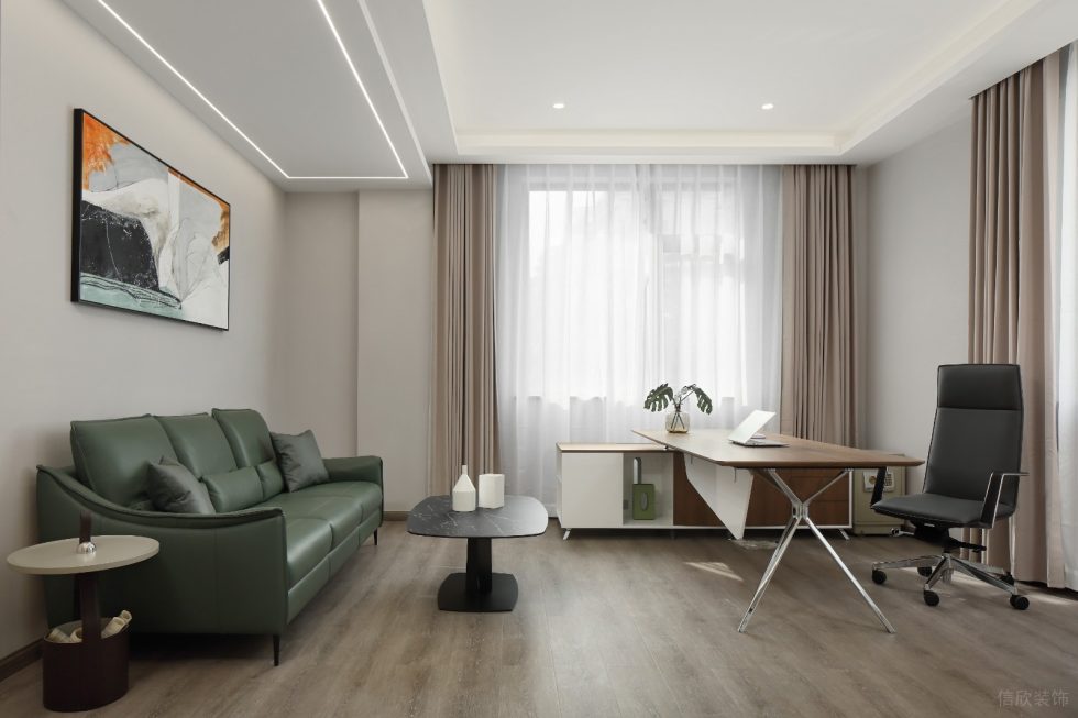 深圳寶安宏發(fā)前城中心600平方米極簡風格辦公室裝修案例董事長辦公室