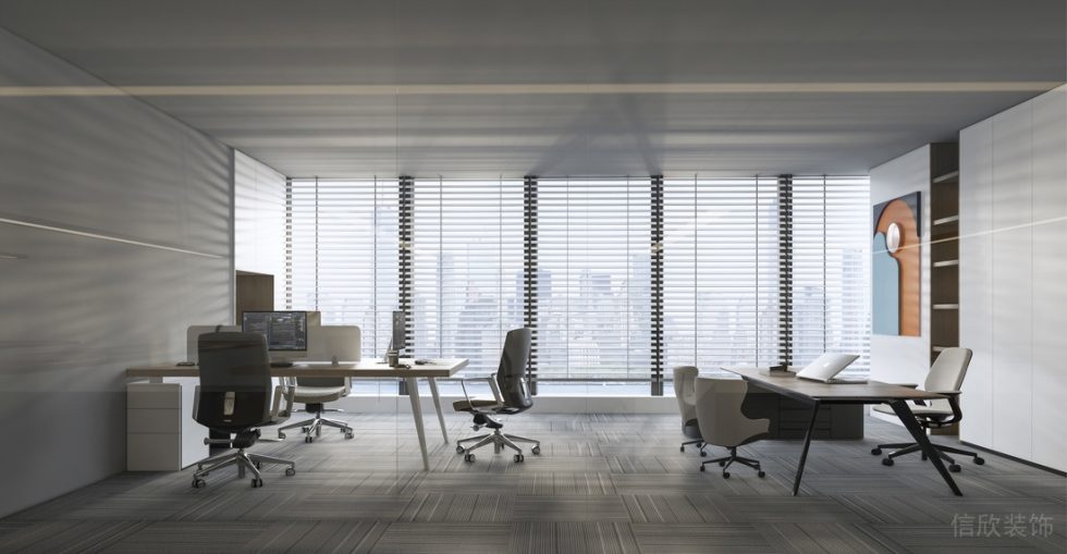 深圳寶安易尚中心2000平方米簡約風(fēng)格辦公室裝修案例主管辦公室