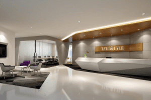 深圳福田華融大廈700平方米現(xiàn)代風(fēng)格寫字樓裝修案例接待前廳