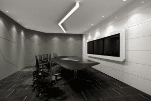 深圳福田華融大廈700平方米現(xiàn)代風(fēng)格寫字樓裝修案例會議室效果圖