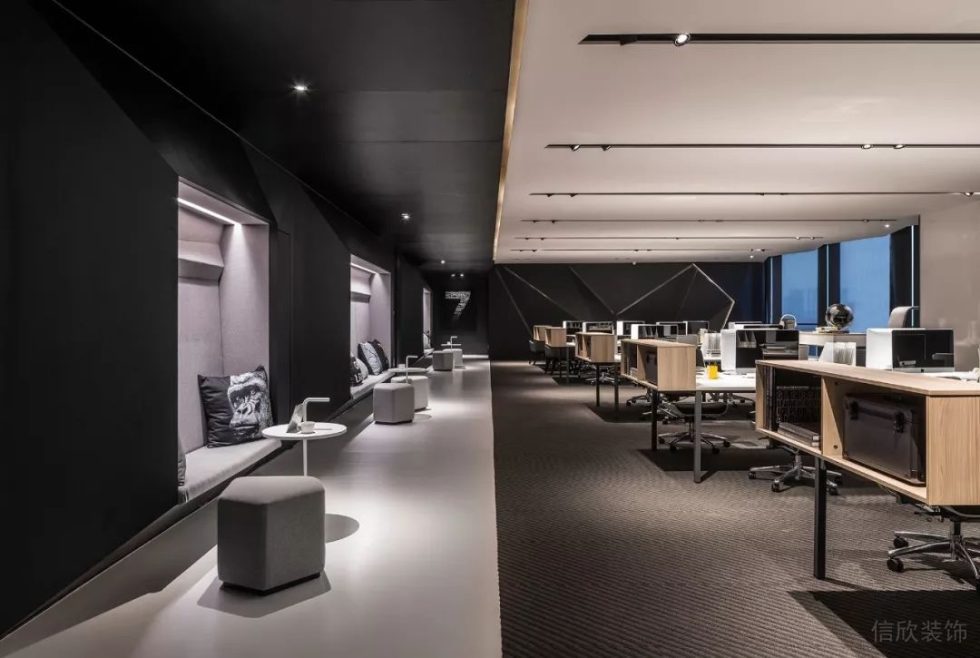 深圳福田中心商務(wù)大廈1300平方米黑白灰現(xiàn)代風辦公室裝修案例辦公大廳 深圳福田中心商務(wù)大廈1300平方米黑白灰現(xiàn)代風辦公室裝修案例辦公大廳