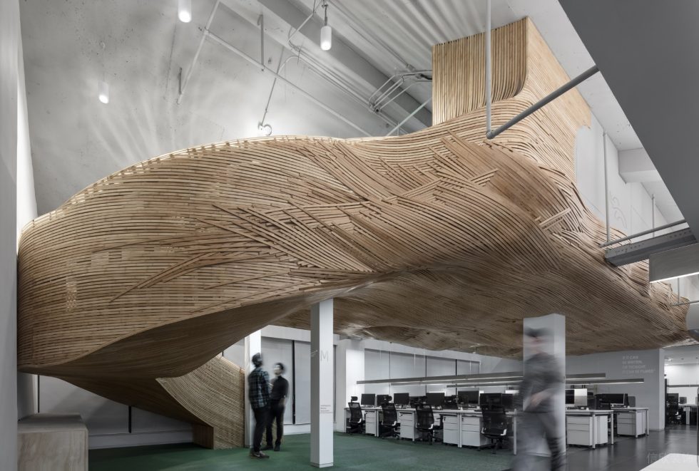 后現(xiàn)代工業(yè)風辦公室裝修案例竹編藝術樓梯 后現(xiàn)代工業(yè)風辦公室裝修案例竹編藝術樓梯