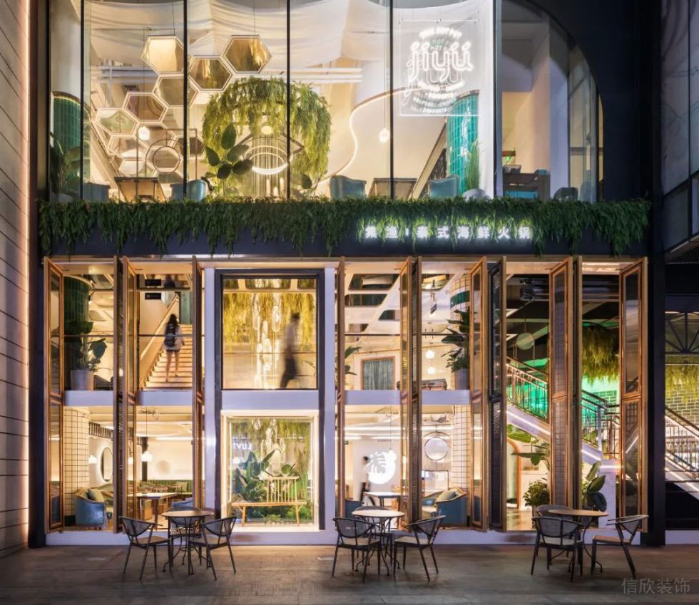 深圳南山方大城北歐輕奢風(fēng)海鮮火鍋餐廳裝修案例外立面門頭形象 深圳南山方大城北歐輕奢風(fēng)海鮮火鍋餐廳裝修案例外立面門頭形象