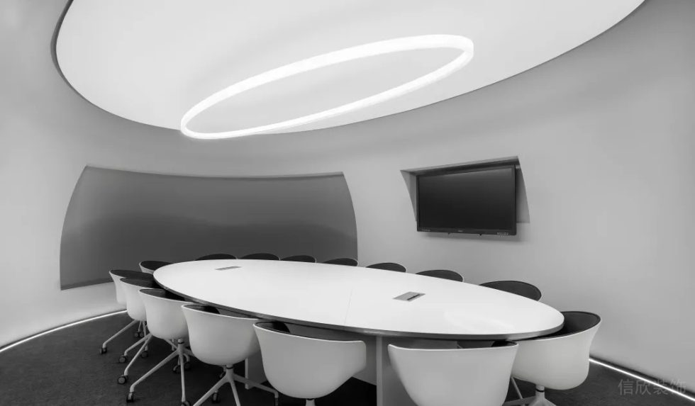 深圳南山同方信息港600平方米黑白灰色調(diào)現(xiàn)代科技風(fēng)公司裝修案例會議室 深圳南山同方信息港600平方米黑白灰色調(diào)現(xiàn)代科技風(fēng)公司裝修案例會議室