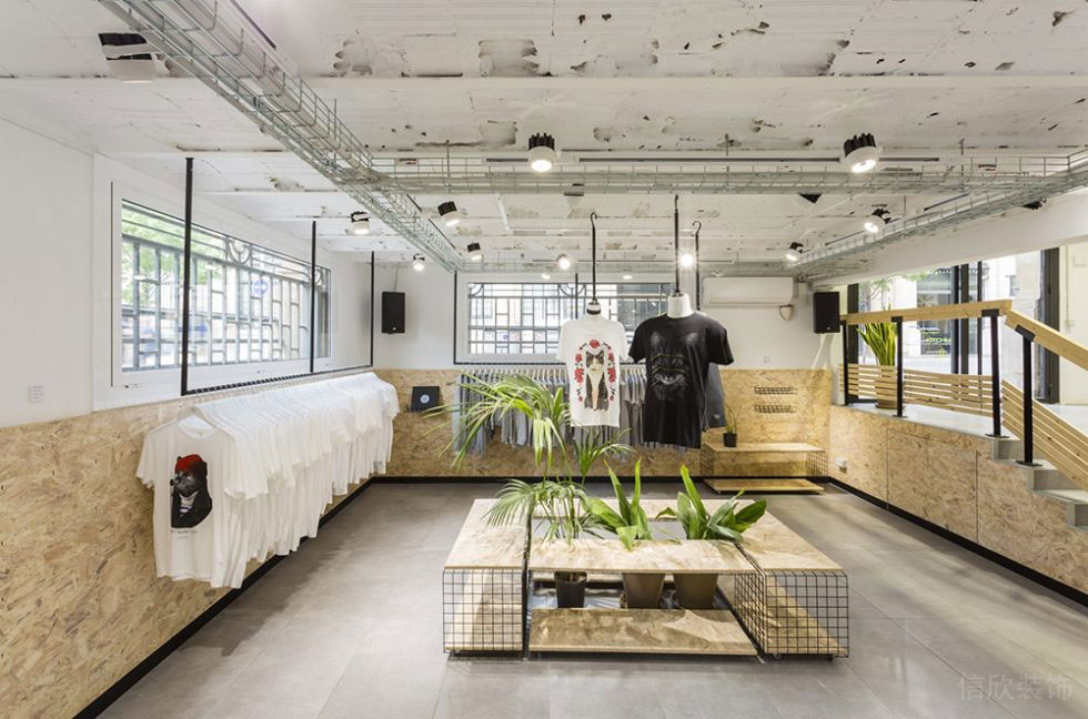 工業(yè)風(fēng)服裝店裝修粗礦的中島柜設(shè)計(jì) 工業(yè)風(fēng)服裝店裝修粗礦的中島柜設(shè)計(jì)