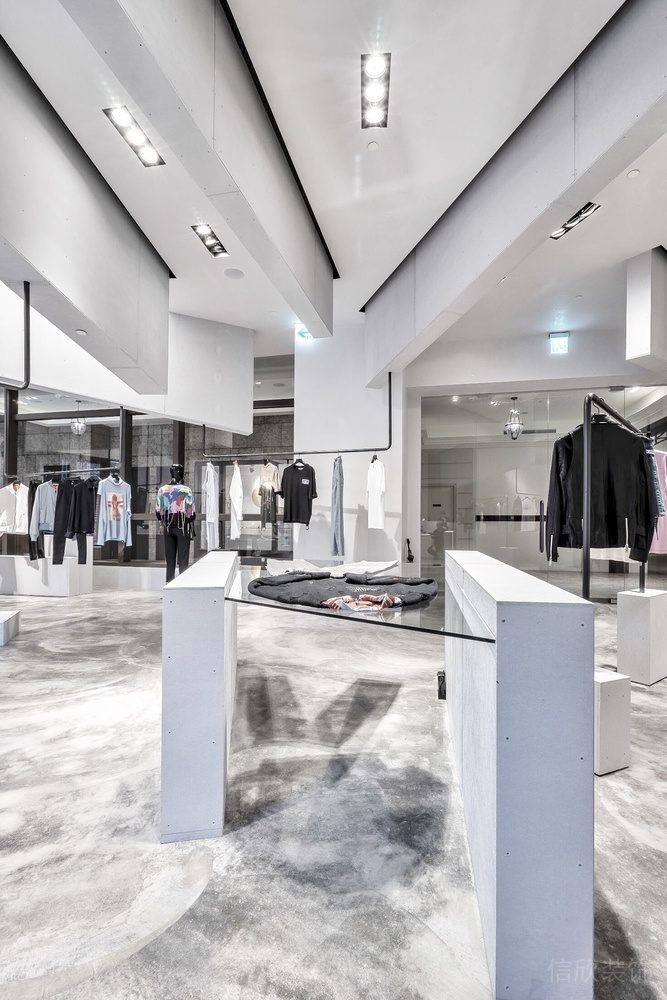 深圳市寶安區(qū)西鄉(xiāng)巨星御用品牌 Christian Dada 臺灣首間旗艦店裝修中島臺玻璃設(shè)計效果圖