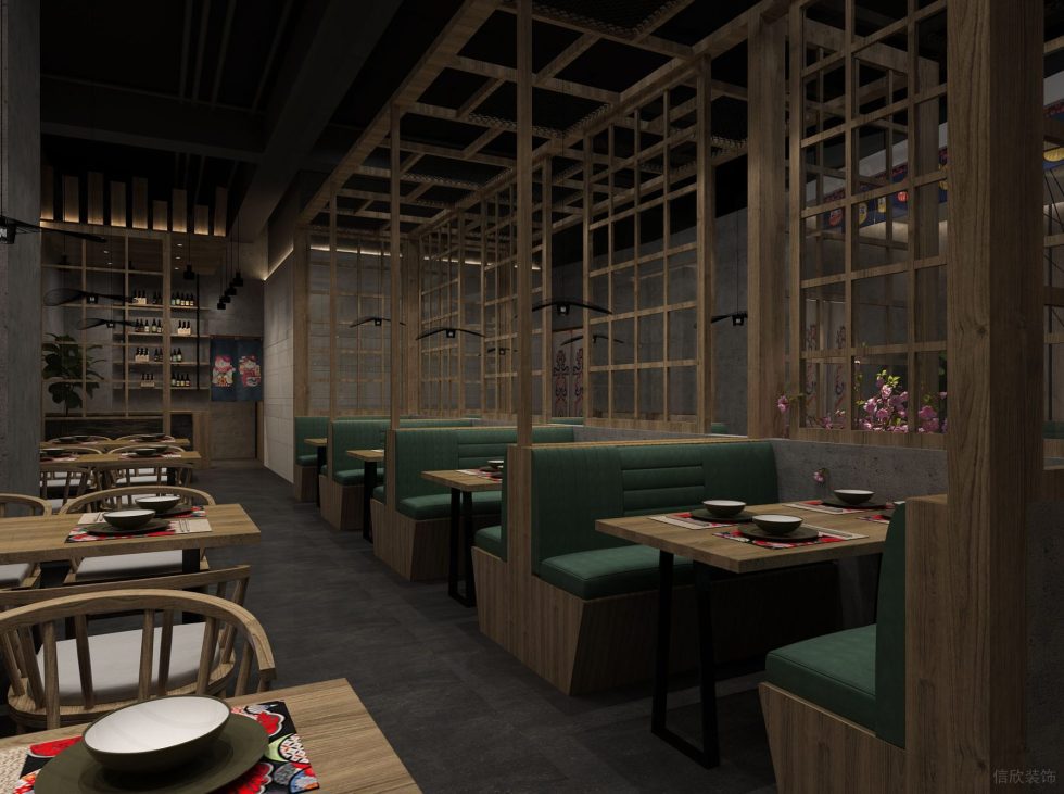 深圳市龍崗區(qū)坂田日式料理店大廳裝修設(shè)計(jì)效果圖 深圳市龍崗區(qū)坂田日式料理店大廳裝修設(shè)計(jì)效果圖