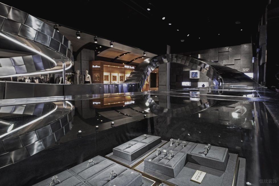 深圳市龍崗區(qū)觀瀾現(xiàn)代風(fēng)珠寶店裝修設(shè)計(jì)鉆石首飾