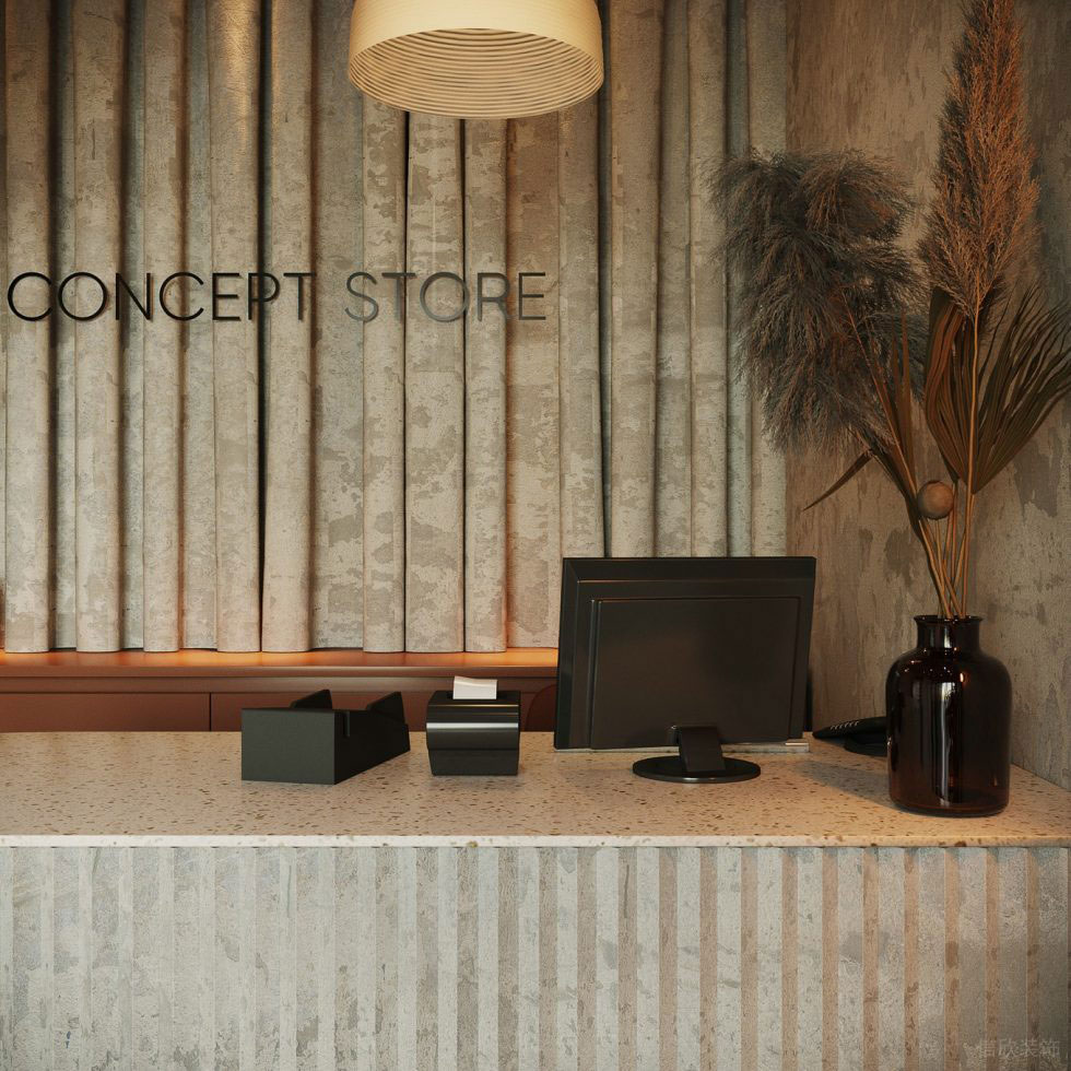 深圳市龍崗區(qū)平湖復古風定制服裝店墻面布藝裝飾設計效果圖