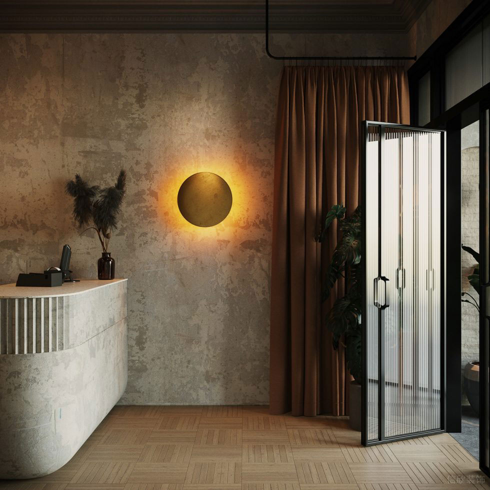 深圳市龍崗區(qū)平湖復古風定制服裝店墻面肌理漆效果