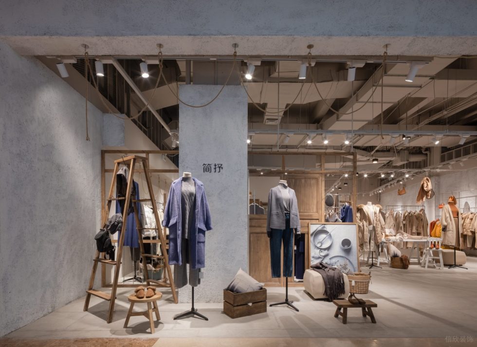 深圳市龍華區(qū)大浪現(xiàn)代風(fēng)jane Express服裝店鋪裝修設(shè)計(jì)入戶展示區(qū)