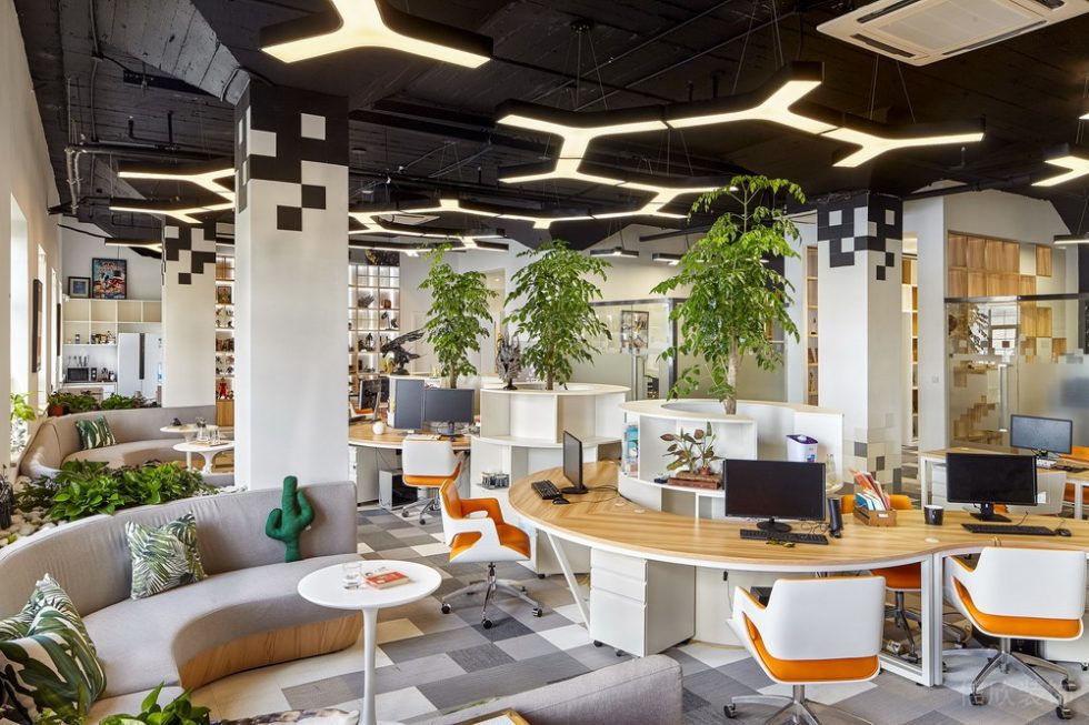 深圳寶安廣興源互聯(lián)網(wǎng)創(chuàng)意園600平方米北歐田園風(fēng)公司裝修案例綜合辦公廳效果圖