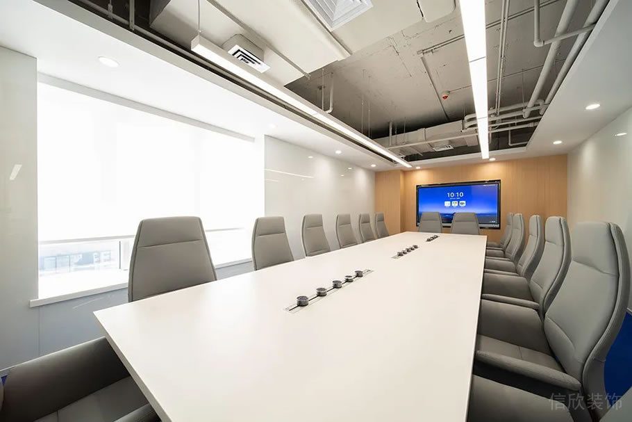 深圳龍崗寶能科技園3000平方米藍白黃色調(diào)簡約風辦公室裝修案例會議室 深圳龍崗寶能科技園3000平方米藍白黃色調(diào)簡約風辦公室裝修案例會議室