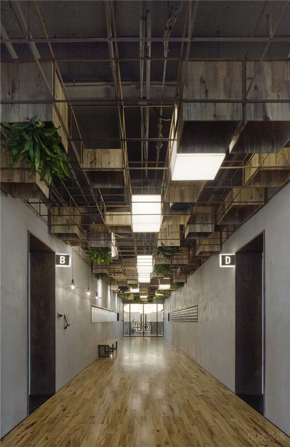 深圳龍崗正中時代廣場3500平方米暗色調(diào)工業(yè)風(fēng)辦公室裝修案例過道 深圳龍崗正中時代廣場3500平方米暗色調(diào)工業(yè)風(fēng)辦公室裝修案例過道