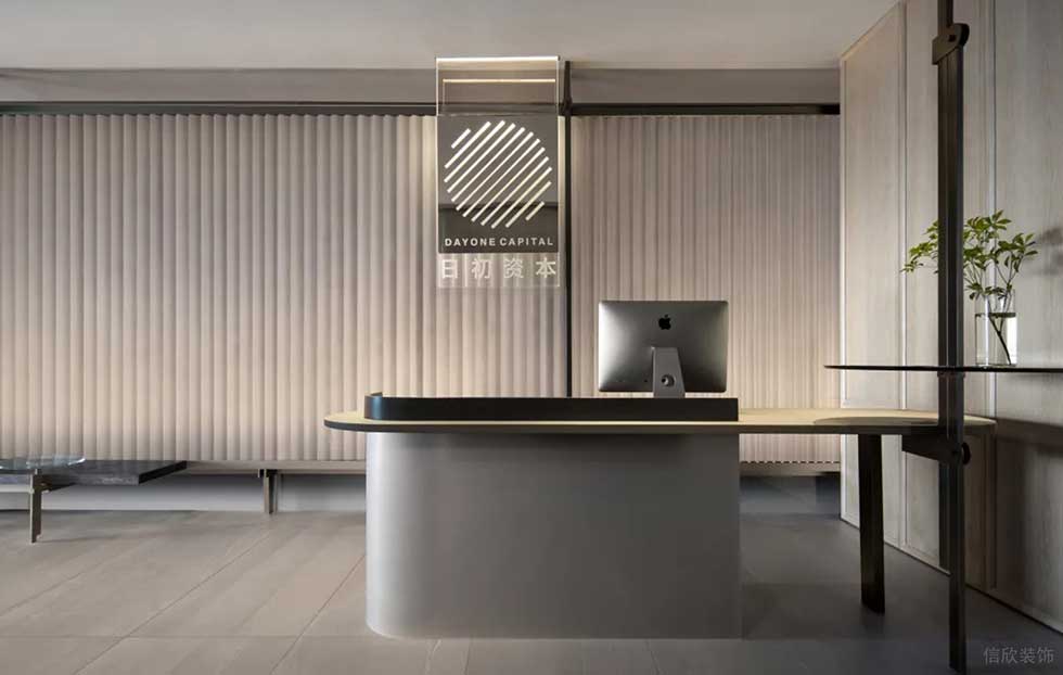 深圳灣科技生態(tài)園500平方米現(xiàn)代簡(jiǎn)約主義舒適自然風(fēng)辦公室裝修案例前臺(tái)