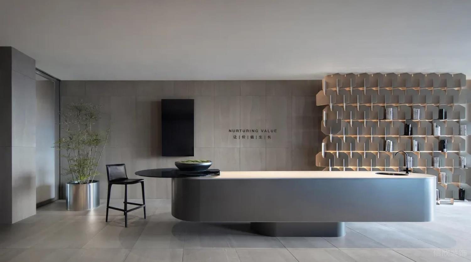 深圳灣科技生態(tài)園500平方米現(xiàn)代簡(jiǎn)約主義舒適自然風(fēng)辦公室裝修案例水吧休閑區(qū)