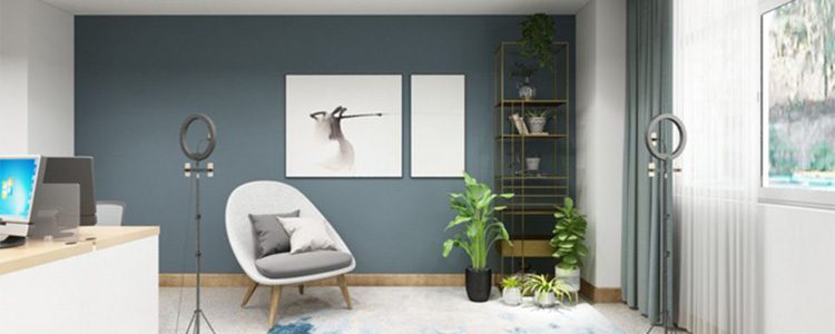 極簡風灰藍色家居用品直播間 極簡風灰藍色家居用品直播間裝修設計