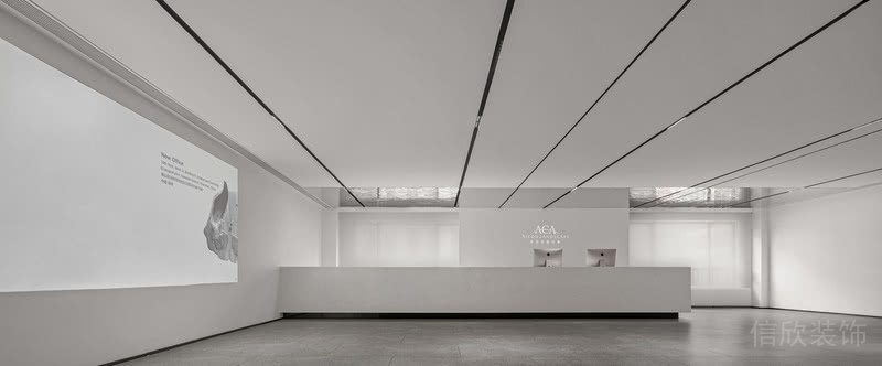 白色主調(diào)現(xiàn)代極簡主義風格辦公室裝修設(shè)計 前臺服務(wù)區(qū)