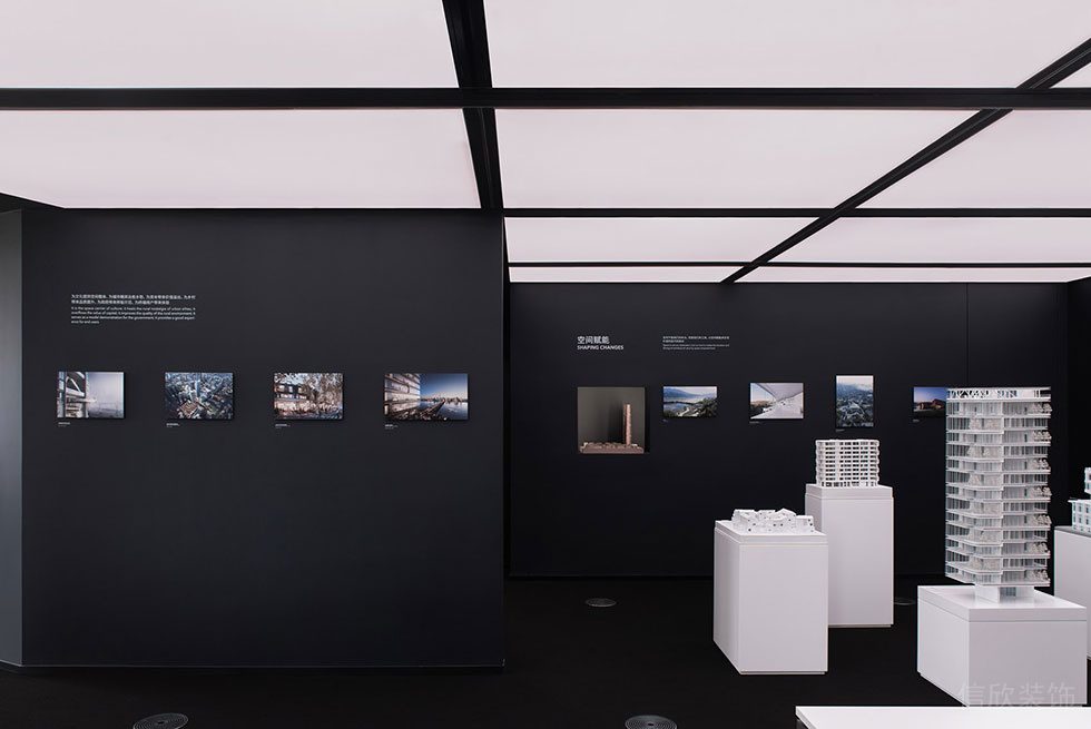 黑白簡(jiǎn)約風(fēng)格辦公室裝修案例 展示區(qū)