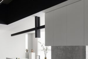 嘉安達大廈北歐工業(yè)風辦公室裝修設(shè)計 白色烤漆木休閑吧臺