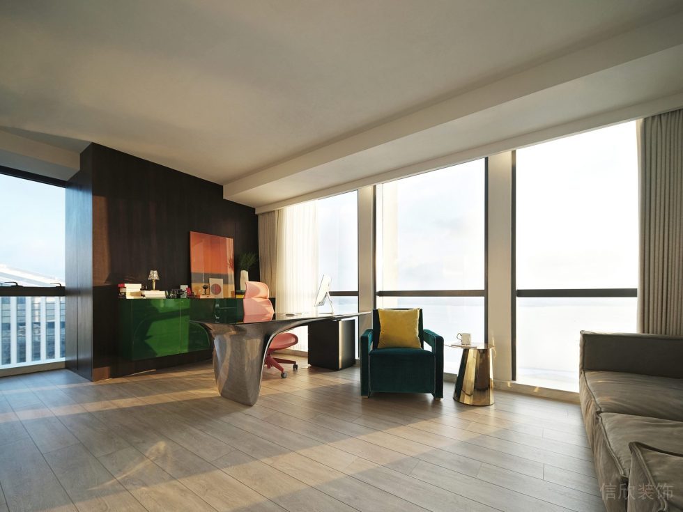 京基濱河時代大廈現(xiàn)代簡約風辦公室裝修案例 設(shè)計總監(jiān)室