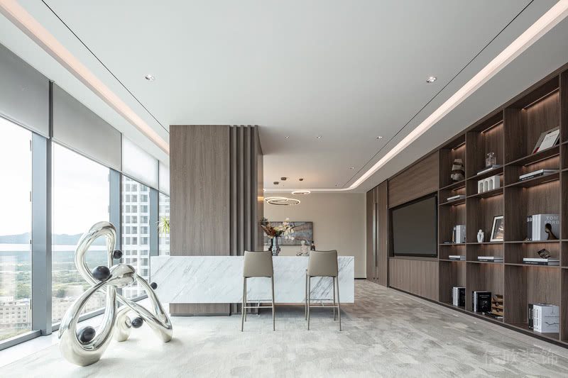 極簡輕奢風(fēng)格辦公室裝修設(shè)計(jì)方案 展示柜