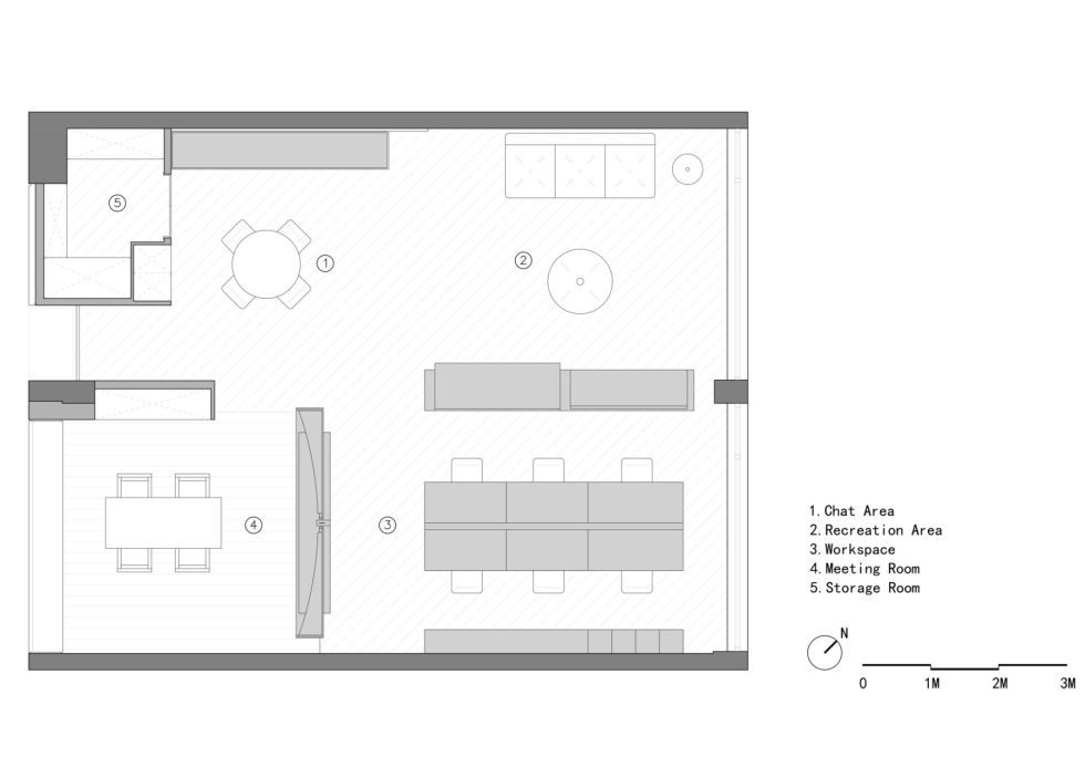 璟霆大廈溫馨原木風(fēng)辦公室裝修方案 平面布置圖