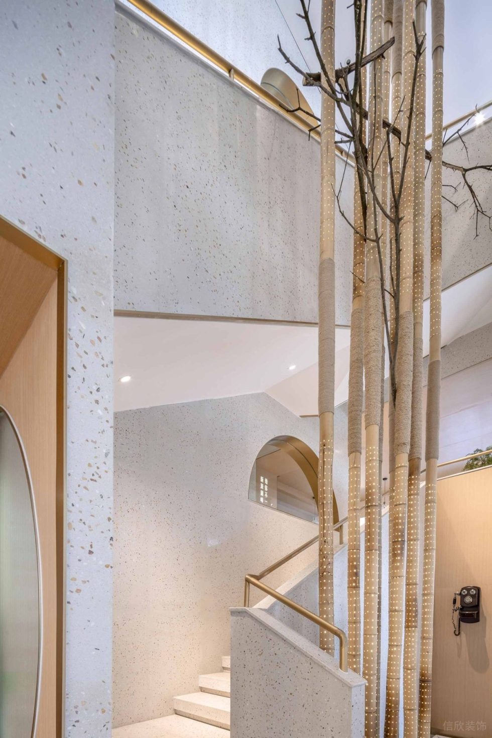 簡(jiǎn)約原木風(fēng)餐廳景觀竹叢裝修設(shè)計(jì)