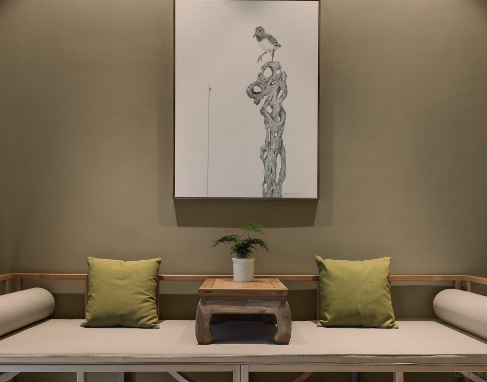 簡約原木風(fēng)中餐廳素雅休閑區(qū)裝修設(shè)計