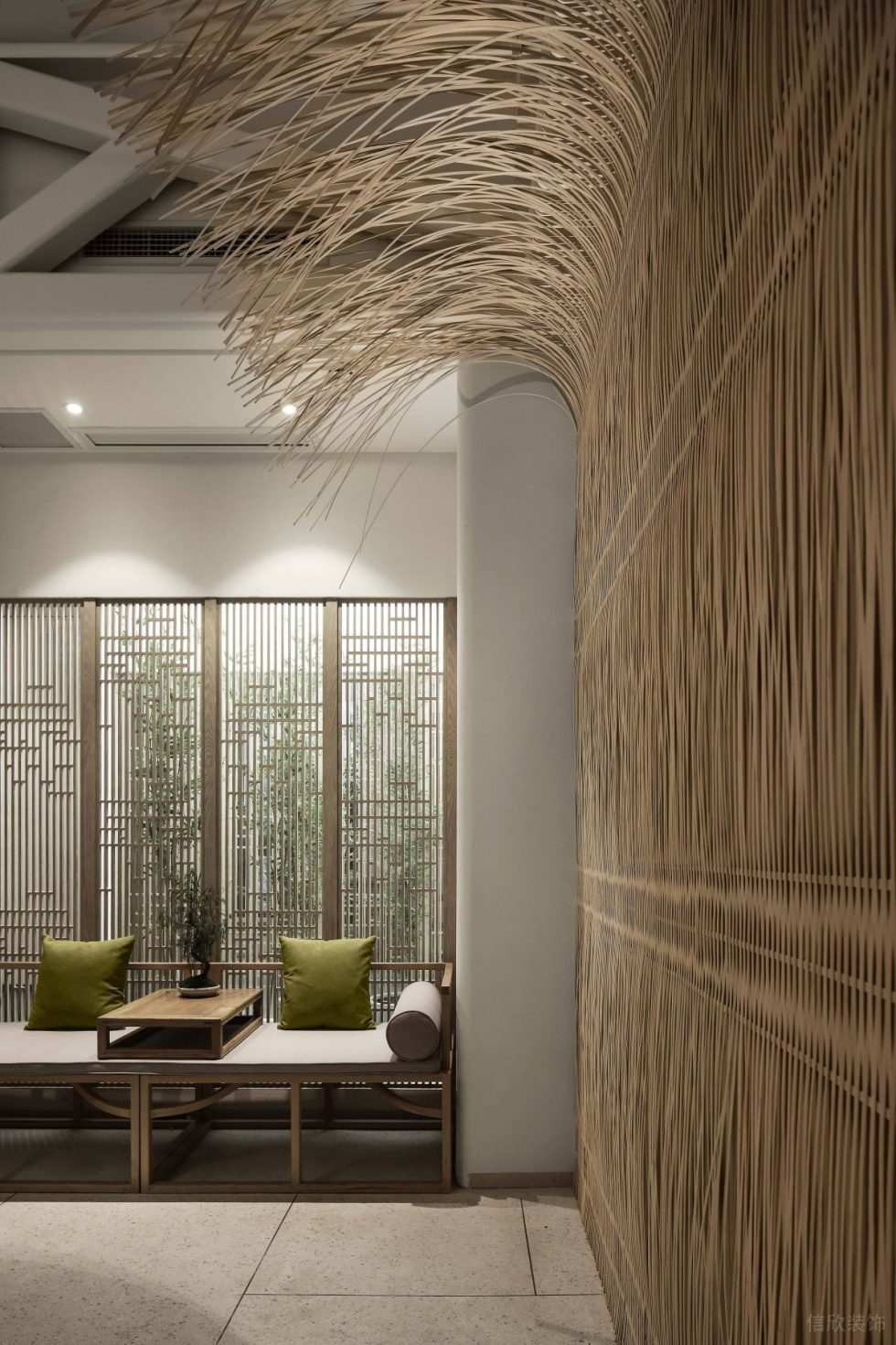 簡約原木風(fēng)中餐廳自然原木休閑區(qū)裝修設(shè)計