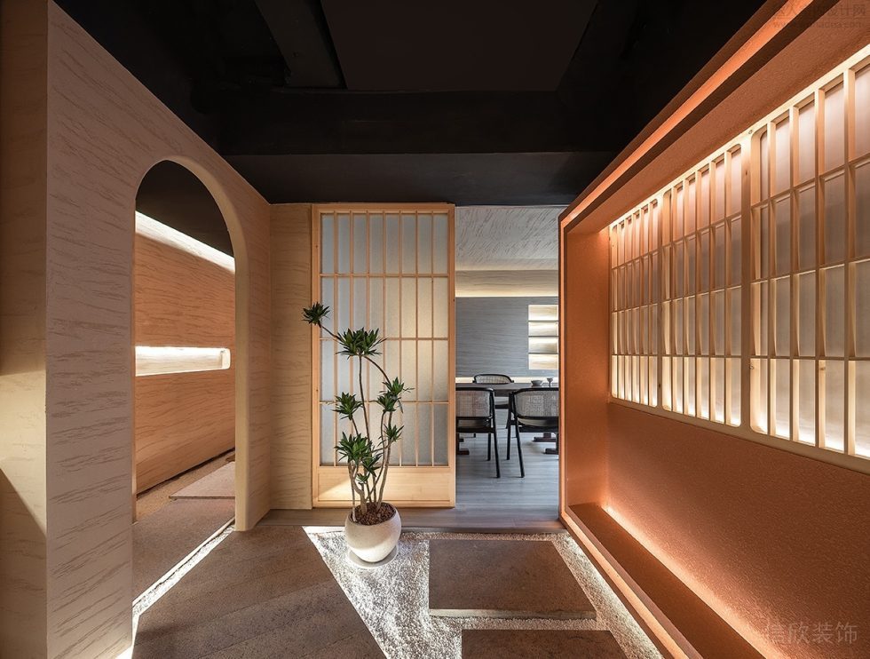 深圳寶安現(xiàn)代風茶館暖色燈光裝修設(shè)計