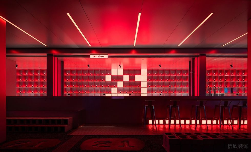 深圳龍崗賽博朋克酒吧長型吧臺裝修設(shè)計(jì)