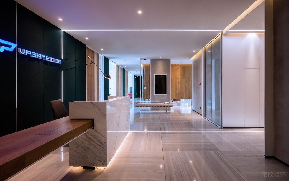 深圳龍崗萬(wàn)國(guó)城大廈簡(jiǎn)約現(xiàn)代風(fēng)設(shè)計(jì)特色辦公室裝修案例前廳 深圳龍崗萬(wàn)國(guó)城大廈簡(jiǎn)約現(xiàn)代風(fēng)設(shè)計(jì)特色辦公室裝修案例前廳