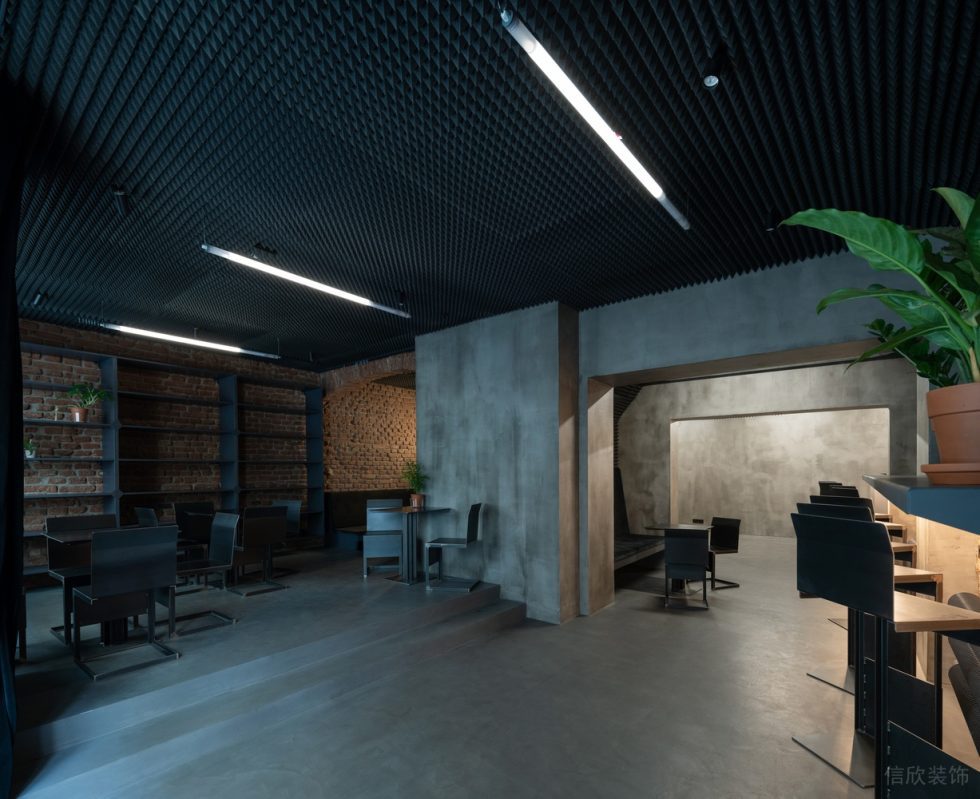 深圳龍華復(fù)古工業(yè)極簡風(fēng)酒吧全景裝修設(shè)計