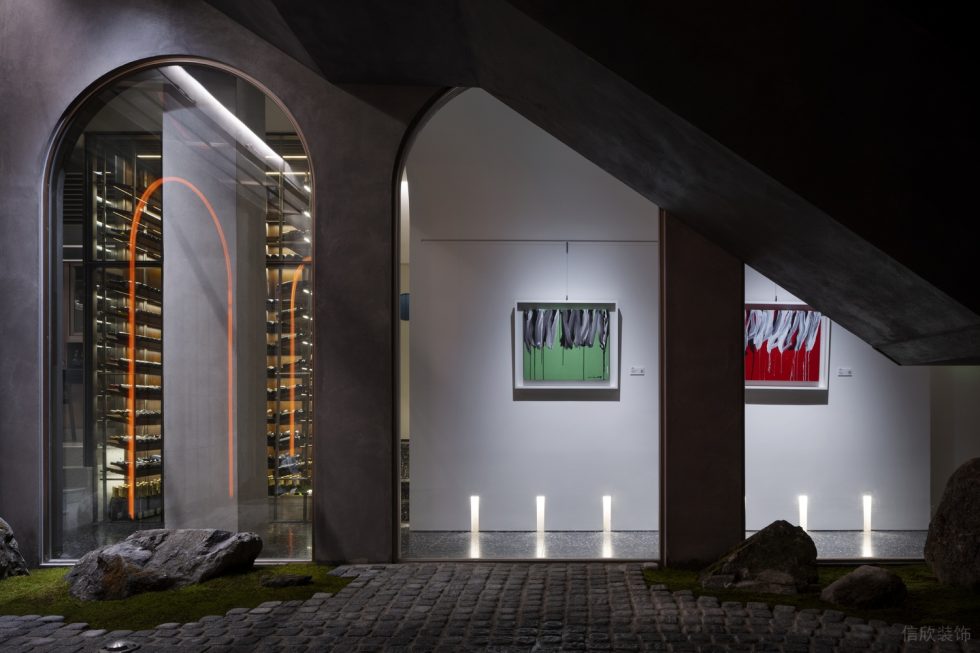 深圳龍華區(qū)侘寂風(fēng)酒吧拱形外墻細(xì)節(jié)裝修設(shè)計