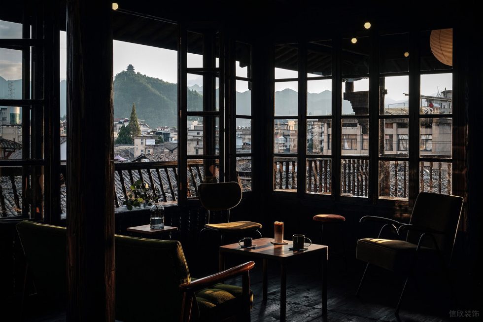 深圳龍華區(qū)禪意古典中式飲品店雅致用餐區(qū)裝修設(shè)計