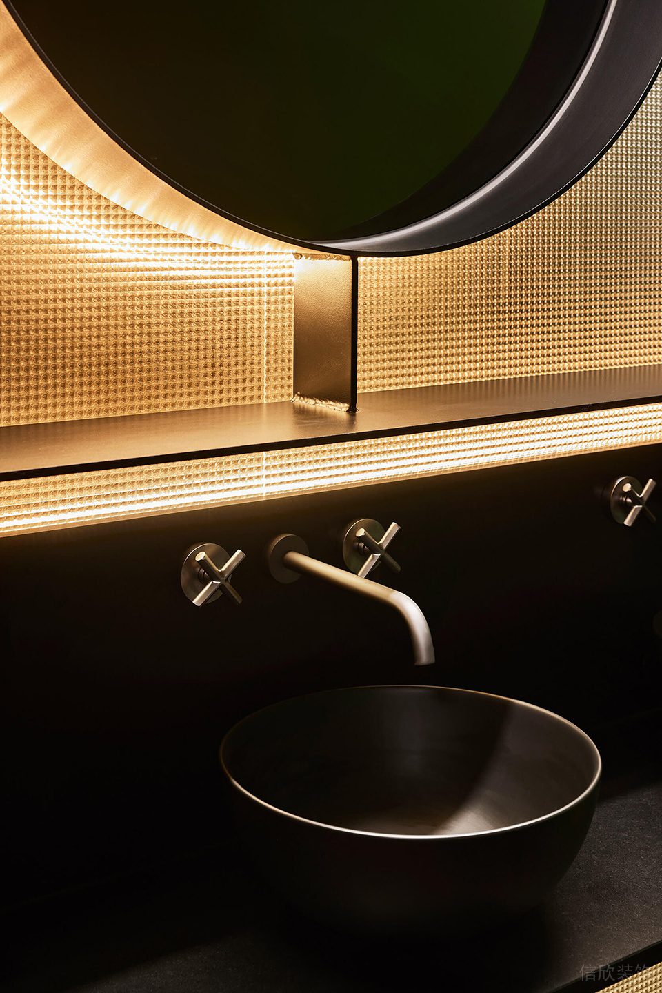 深圳南山黑金高雅酒吧洗手臺細節(jié)設(shè)計裝修