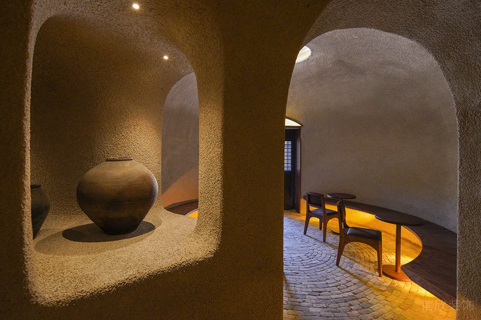 深圳南山區(qū)復(fù)古風茶室趣味內(nèi)嵌造型裝修設(shè)計