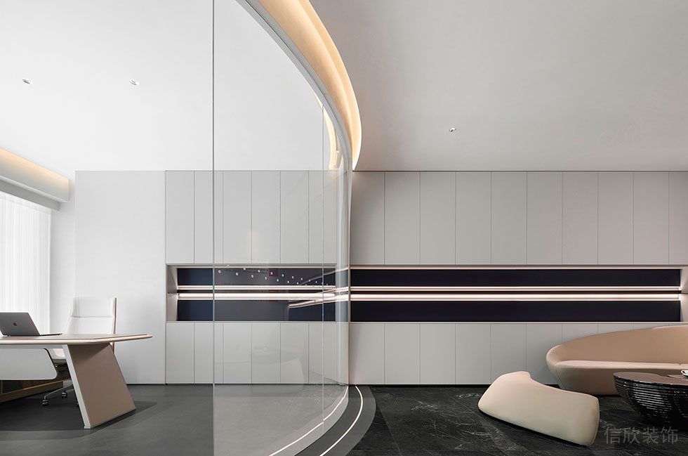 深圳南山區(qū)西麗街道天瓏大廈現(xiàn)代輕奢風(fēng)格辦公室裝修設(shè)計(jì)風(fēng)格 工作區(qū) (2)