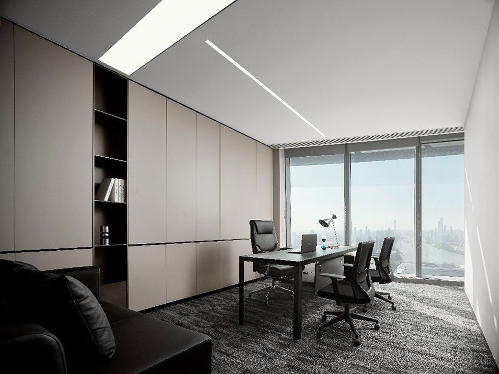 深圳南山中心區(qū)天利中央廣場現(xiàn)代極簡風(fēng)辦公室裝修工程 辦公室 (2)