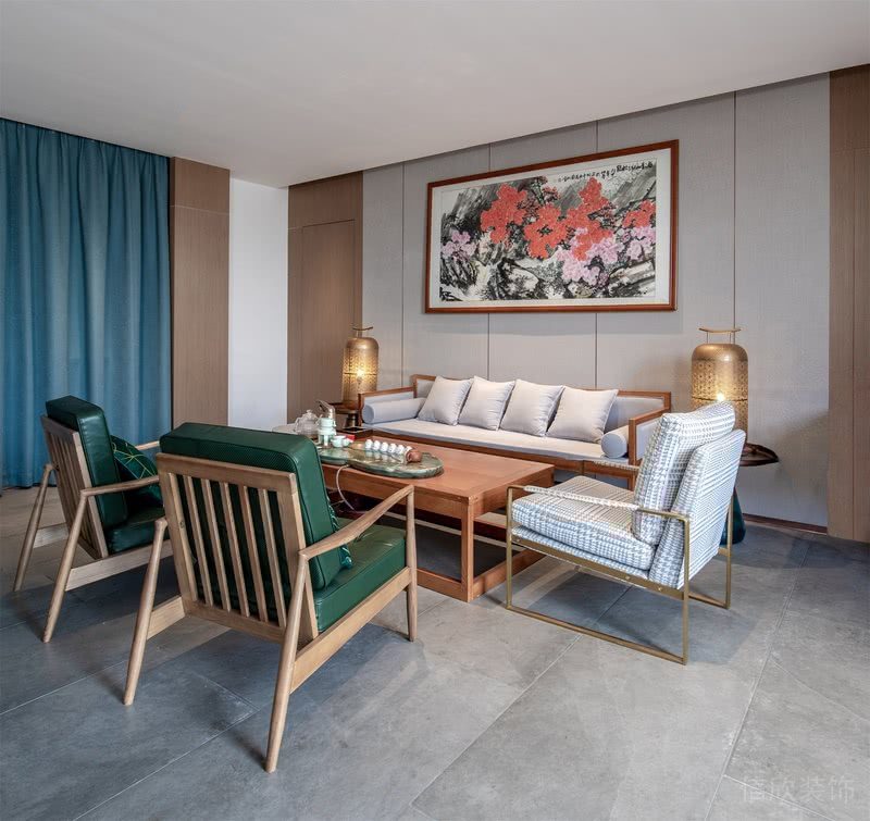 深圳南山卓越前海壹號(hào)公司現(xiàn)代簡(jiǎn)約原木風(fēng)格裝修設(shè)計(jì)方案 會(huì)客區(qū) (2)