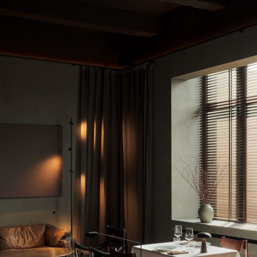 復(fù)古摩登風(fēng)西餐廳窗臺(tái)裝修設(shè)計(jì)