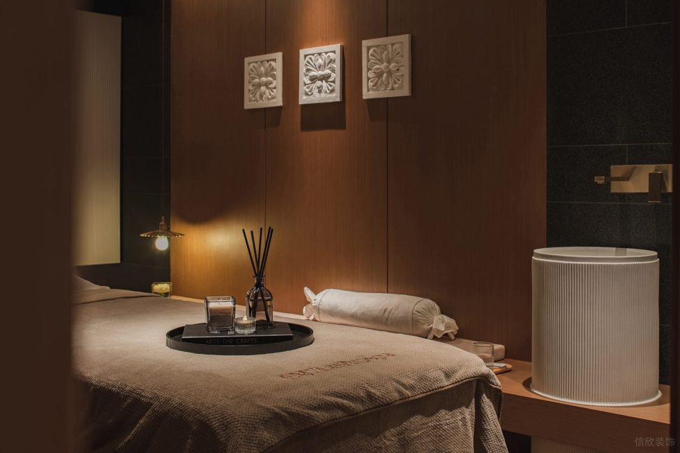 深圳市福田區(qū)保稅區(qū)新中式風蘭美容抗衰中心裝修設計實景效果圖-單人美容間