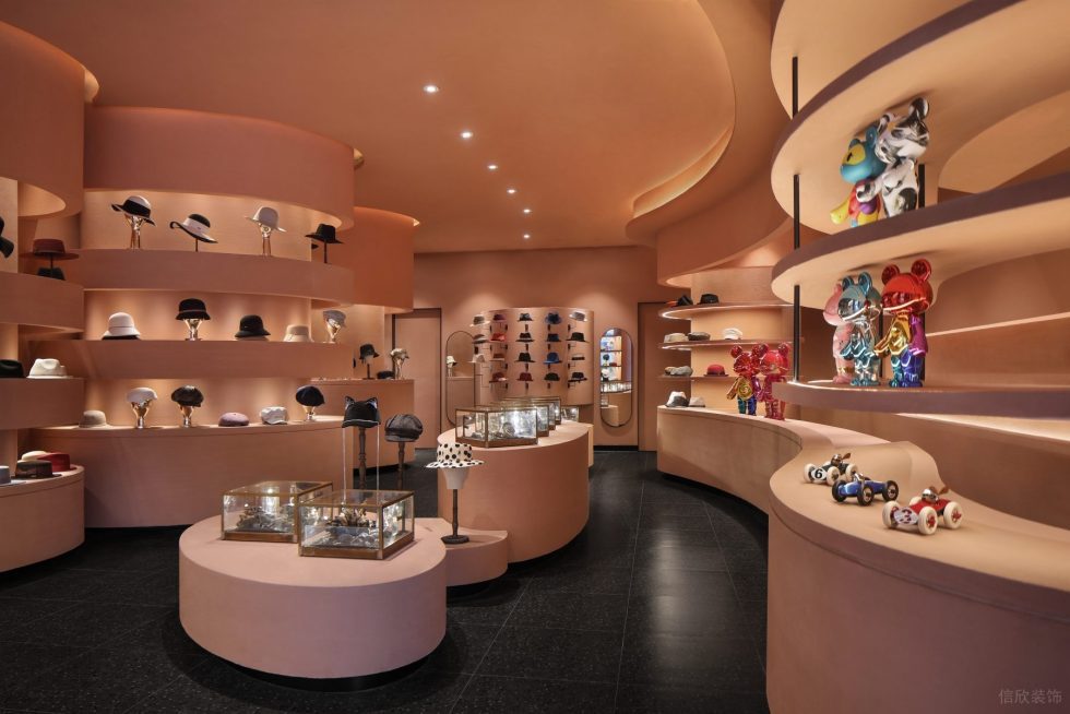 深圳市羅湖區(qū)黃貝嶺現(xiàn)代風(fēng)WHAT’S UP帽飾店裝修設(shè)計-圓形藝術(shù)島臺 深圳市羅湖區(qū)黃貝嶺現(xiàn)代風(fēng)WHAT’S UP帽飾店裝修設(shè)計-圓形藝術(shù)島臺